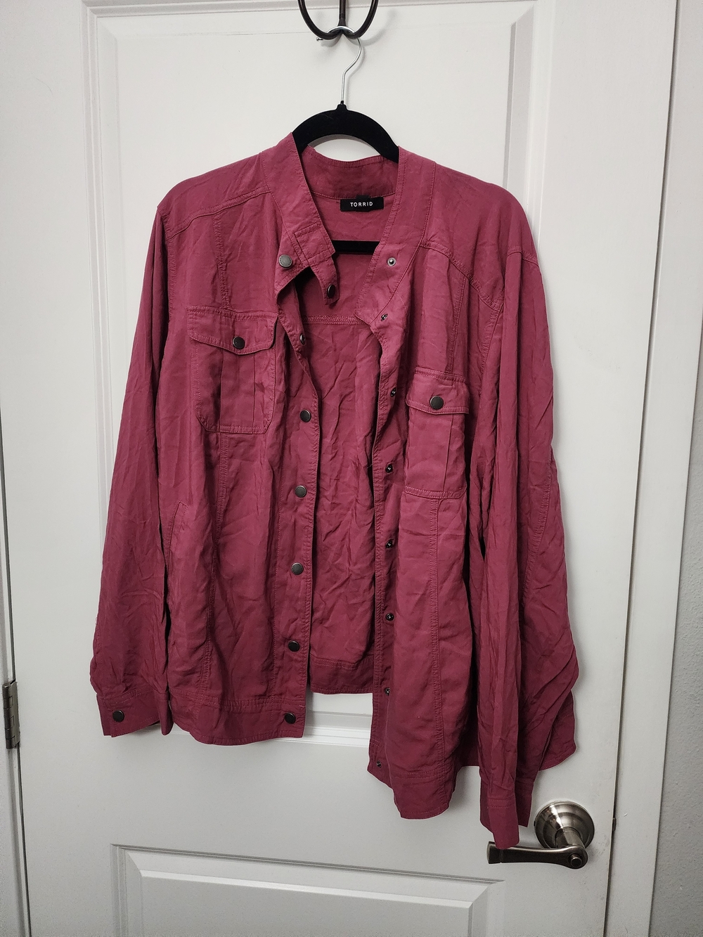 Torrid Lightweight Utility Jacket in Dusty Rose